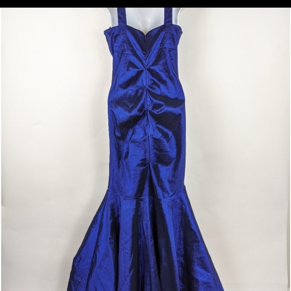 R&M Richards Formal Royal Blue Maxi Dress Sequins Beads Sz 16